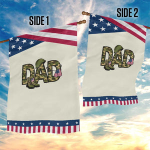Proud Army Dad USA Flag Camo Patriotic Garden Flag Fathers Day Gift TS12 Print Your Wear