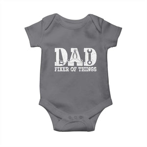 Handyman Dad Fixer Of Everything Baby Onesie Funny Garage Papa TS12 Charcoal Print Your Wear