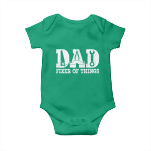 Handyman Dad Fixer Of Everything Baby Onesie Funny Garage Papa TS12 Irish Green Print Your Wear