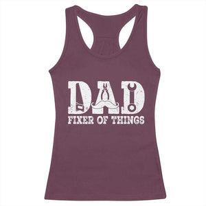 Handyman Dad Fixer Of Everything Racerback Tank Top Funny Garage Papa TS12 Maroon Print Your Wear