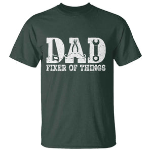 Handyman Dad Fixer Of Everything T Shirt Funny Garage Papa TS12 Dark Forest Green Print Your Wear