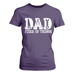 Handyman Dad Fixer Of Everything T Shirt For Women Funny Garage Papa TS12 Purple Print Your Wear