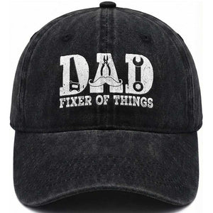Handyman Dad Fixer Of Everything Washed Cotton Baseball Cap Funny Garage Papa TS12 Print Your Wear