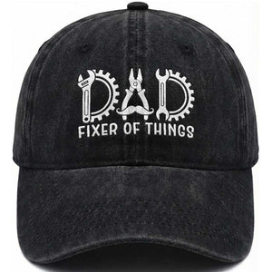 Dad Fixer Of Everything Garage Life Washed Cotton Baseball Cap Auto Mechanic Fathers Day Gift TS12 Print Your Wear