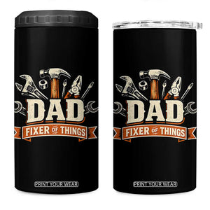 Mechanic Dad Fixer Of All Things 4 in 1 Can Cooler Tumbler Funny Auto Repair Fathers Day TS12 One Size: 16 oz Black Print Your Wear