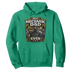 Best Mechanic Dad Ever Hoodie Auto Repair Fathers Day Graphic TS12 Irish Green Print Your Wear