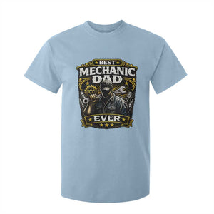 Best Mechanic Dad Ever T Shirt For Kid Auto Repair Fathers Day Graphic TS12 Light Blue Print Your Wear