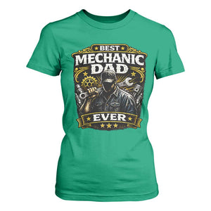 Best Mechanic Dad Ever T Shirt For Women Auto Repair Fathers Day Graphic TS12 Irish Green Print Your Wear