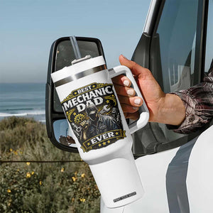 Best Mechanic Dad Ever Tumbler With Handle Auto Repair Fathers Day Graphic TS12 Print Your Wear