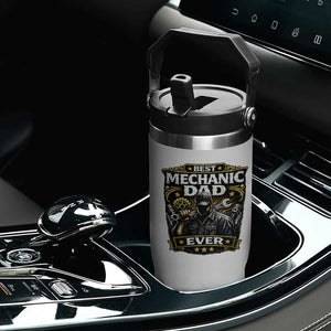 Best Mechanic Dad Ever Flip Straw Tumbler Auto Repair Fathers Day Graphic TS12 Print Your Wear