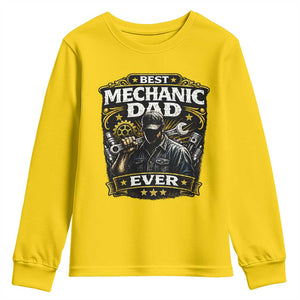 Best Mechanic Dad Ever Youth Sweatshirt Auto Repair Fathers Day Graphic TS12 Daisy Print Your Wear