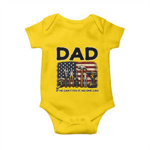 Mechanic Dad American Flag Baby Onesie If He Cant Fix It No One Can TS12 Daisy Print Your Wear