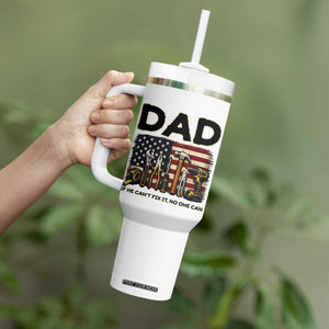 Mechanic Dad American Flag Tumbler With Handle If He Cant Fix It No One Can TS12 Print Your Wear
