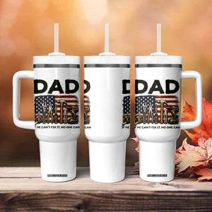 Mechanic Dad American Flag Tumbler With Handle If He Cant Fix It No One Can TS12 Print Your Wear