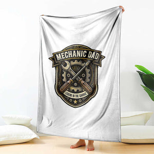 Mechanic Dad Legend In The Garage Throw Blanket Funny Auto Repair Fathers Day Gift TS12 Print Your Wear