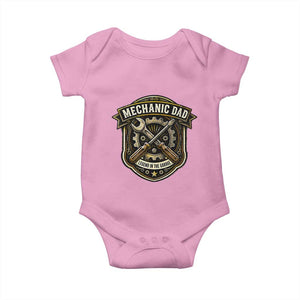 Mechanic Dad Legend In The Garage Baby Onesie Funny Auto Repair Fathers Day Gift TS12 Light Pink Print Your Wear