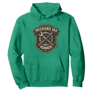 Mechanic Dad Legend In The Garage Hoodie Funny Auto Repair Fathers Day Gift TS12 Irish Green Print Your Wear
