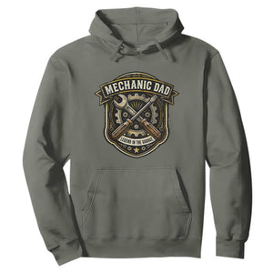 Mechanic Dad Legend In The Garage Hoodie Funny Auto Repair Fathers Day Gift TS12 Military Green Print Your Wear