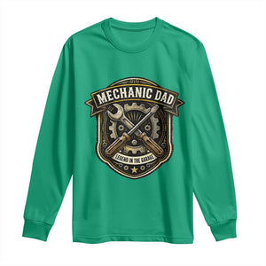 Mechanic Dad Legend In The Garage Long Sleeve Shirt Funny Auto Repair Fathers Day Gift TS12 Irish Green Print Your Wear