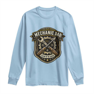 Mechanic Dad Legend In The Garage Long Sleeve Shirt Funny Auto Repair Fathers Day Gift TS12 Light Blue Print Your Wear