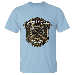 Mechanic Dad Legend In The Garage T Shirt Funny Auto Repair Fathers Day Gift TS12 Light Blue Print Your Wear