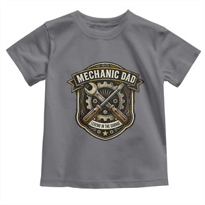 Mechanic Dad Legend In The Garage Toddler T Shirt Funny Auto Repair Fathers Day Gift TS12 Charcoal Print Your Wear