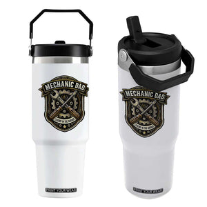 Mechanic Dad Legend In The Garage Flip Straw Tumbler Funny Auto Repair Fathers Day Gift TS12 One Size: 30 oz White Print Your Wear