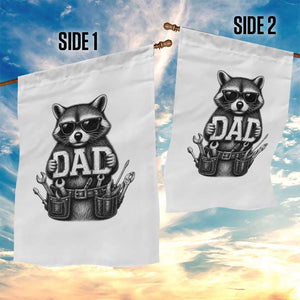 Funny Raccoon Dad Mechanic Garden Flag Trash Panda Fathers Day Gift TS12 Print Your Wear