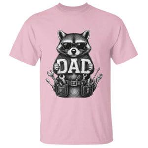 Funny Raccoon Dad Mechanic T Shirt Trash Panda Fathers Day Gift TS12 Light Pink Print Your Wear