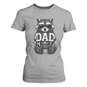 Funny Raccoon Dad Mechanic T Shirt For Women Trash Panda Fathers Day Gift TS12 Sport Gray Print Your Wear