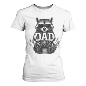 Funny Raccoon Dad Mechanic T Shirt For Women Trash Panda Fathers Day Gift TS12 White Print Your Wear