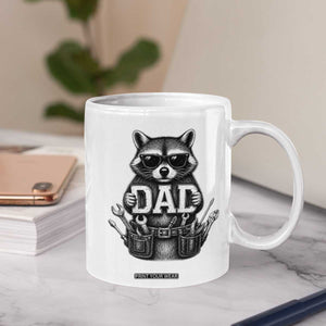Funny Raccoon Dad Mechanic Coffee Mug Trash Panda Fathers Day Gift TS12 Print Your Wear