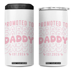 Promoted To Daddy 2026 New Girl Dad 4 in 1 Can Cooler Tumbler First Time Fathers Day Gift TS12 One Size: 16 oz White Print Your Wear