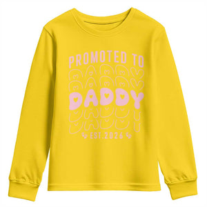 Promoted To Daddy 2026 New Girl Dad Youth Sweatshirt First Time Fathers Day Gift TS12 Daisy Print Your Wear