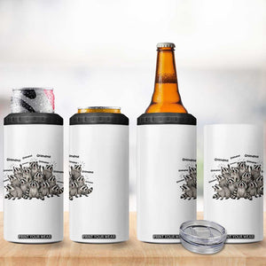 Funny Raccoon Grandma 4 in 1 Can Cooler Tumbler Grandmother Chaos Trash Panda TS12 Print Your Wear