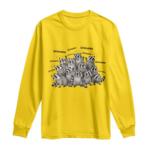 Funny Raccoon Grandma Long Sleeve Shirt Grandmother Chaos Trash Panda TS12 Daisy Print Your Wear
