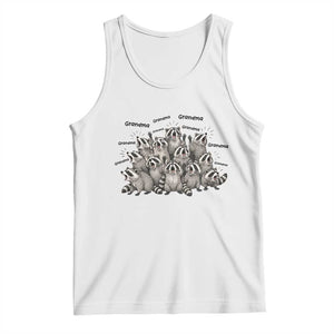 Funny Raccoon Grandma Tank Top Grandmother Chaos Trash Panda TS12 White Print Your Wear