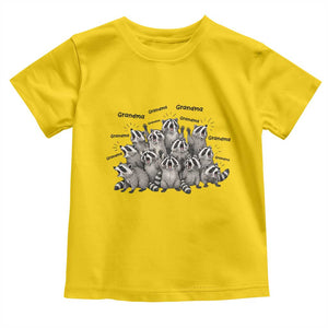 Funny Raccoon Grandma Toddler T Shirt Grandmother Chaos Trash Panda TS12 Daisy Print Your Wear