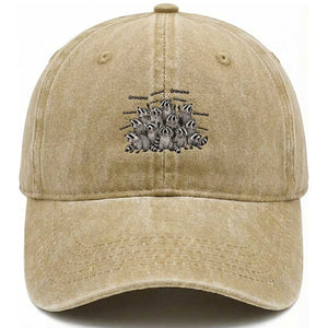 Funny Raccoon Grandma Washed Cotton Baseball Cap Grandmother Chaos Trash Panda TS12 Print Your Wear