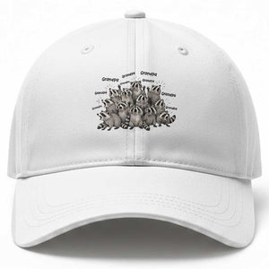 Funny Raccoon Grandpa Baseball Cap Chaos Coordinator Grandpa Life Graphic TS12 Print Your Wear