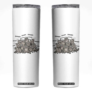 Funny Raccoon Grandpa Skinny Tumbler Chaos Coordinator Grandpa Life Graphic TS12 White Print Your Wear