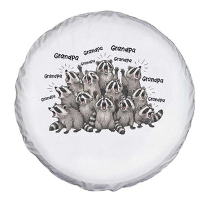 Funny Raccoon Grandpa Spare Tire Cover Chaos Coordinator Grandpa Life Graphic TS12 Print Your Wear