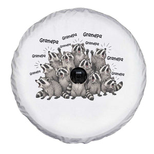 Funny Raccoon Grandpa Spare Tire Cover Chaos Coordinator Grandpa Life Graphic TS12 Print Your Wear