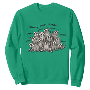 Funny Raccoon Grandpa Sweatshirt Chaos Coordinator Grandpa Life Graphic TS12 Irish Green Print Your Wear