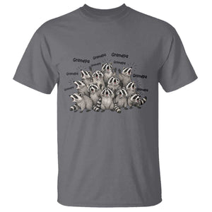Funny Raccoon Grandpa T Shirt Chaos Coordinator Grandpa Life Graphic TS12 Charcoal Print Your Wear
