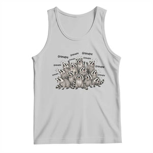 Funny Raccoon Grandpa Tank Top Chaos Coordinator Grandpa Life Graphic TS12 Ash Print Your Wear