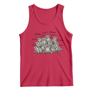 Funny Raccoon Grandpa Tank Top Chaos Coordinator Grandpa Life Graphic TS12 Red Print Your Wear