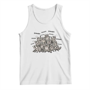 Funny Raccoon Grandpa Tank Top Chaos Coordinator Grandpa Life Graphic TS12 White Print Your Wear