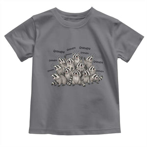 Funny Raccoon Grandpa Toddler T Shirt Chaos Coordinator Grandpa Life Graphic TS12 Charcoal Print Your Wear