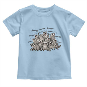 Funny Raccoon Grandpa Toddler T Shirt Chaos Coordinator Grandpa Life Graphic TS12 Light Blue Print Your Wear